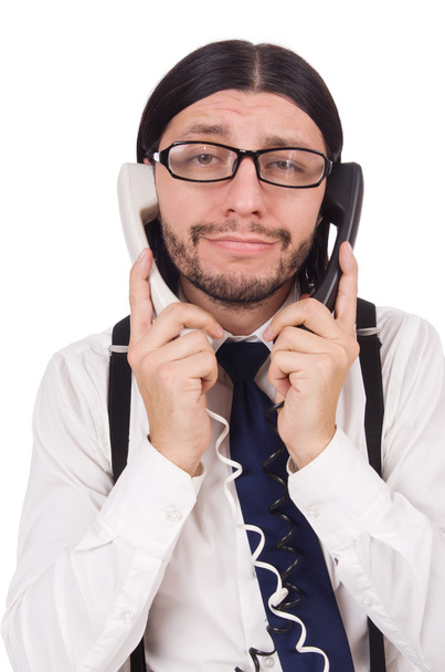 Hombre de negocios enojado con teléfono
 - Foto, Imagen