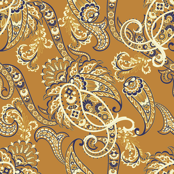 Paisley Damask ornament. Seamless Vector pattern - Vector, Image