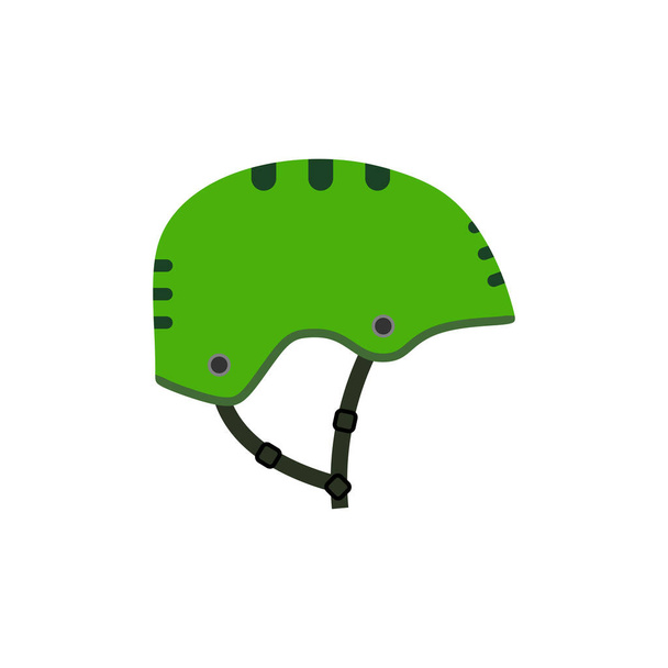 skateboard helm platte ontwerp vector illustratie. skate helm ontwerp - Vector, afbeelding