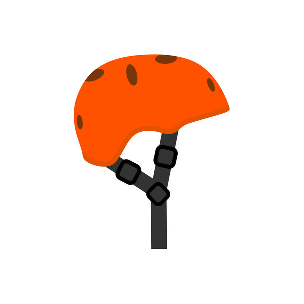 skateboard helm platte ontwerp vector illustratie. skate helm ontwerp - Vector, afbeelding