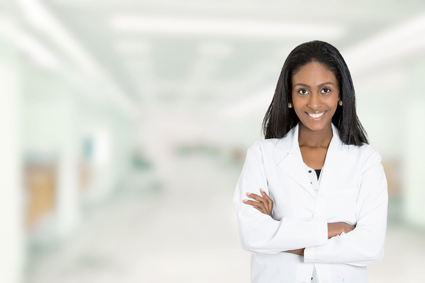 confident African American female doctor medical professional - Photo, image