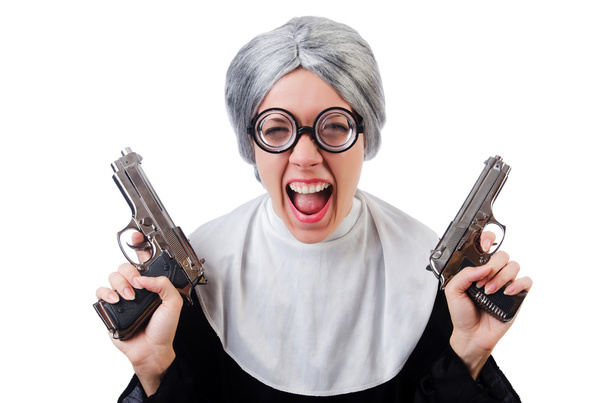 Komik kadın Rahibe - Fotoğraf, Görsel