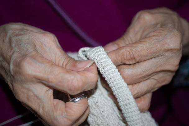 Elder sewing - Photo, Image