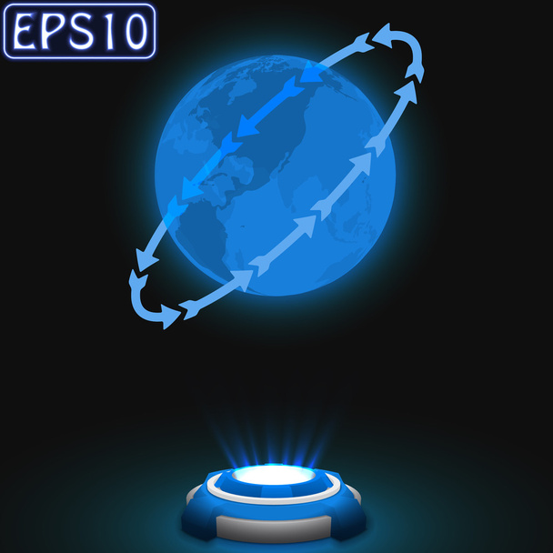 earth hologram - Vektor, Bild