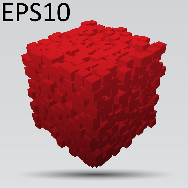 3d cube - Vetor, Imagem