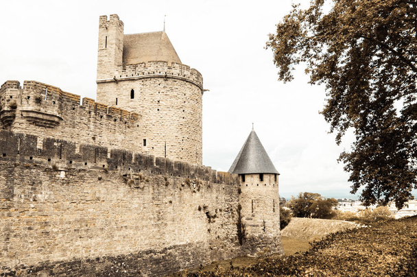 Castillo de piedra de Carcasona en Francia - Foto, Imagen