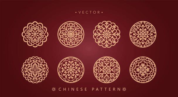 Modello decorativo tradizionale cinese - Vettoriali, immagini
