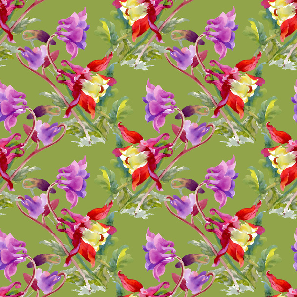 Colorful wildflowers pattern - Photo, image