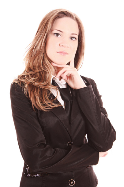 Businesswoman posing isolated on white - Фото, зображення