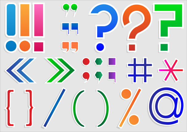 Set of punctuation marks - Διάνυσμα, εικόνα