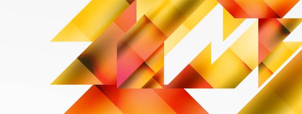 Captivating vector abstraction. Triangles interlock in mesmerizing dance, crafting dynamic geometric backdrop. Fusion of shapes and angles creates artful symphony of modern design - Vector, Image