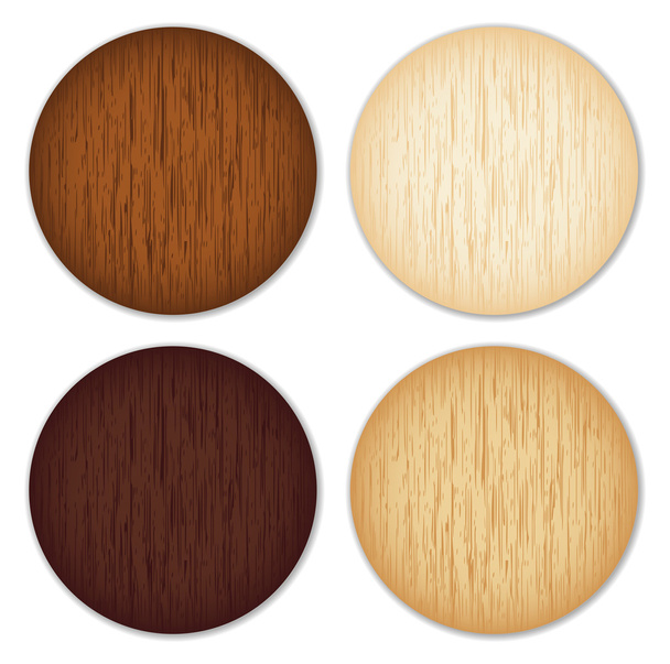 Wooden buttons - Vector, Image
