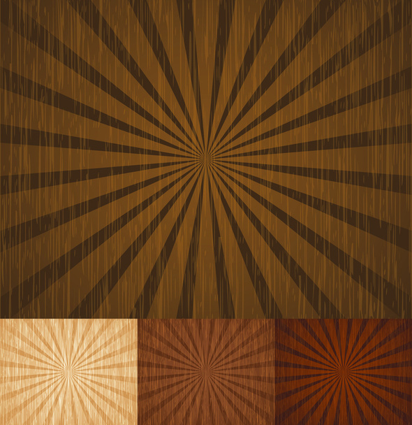 木製の太陽光線 - ベクター画像