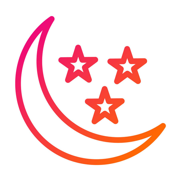 Hold és csillag vektor ikon design illusztráció - Vektor, kép