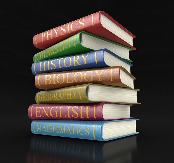 Stack of textbooks (clipping path included) - Photo, Image
