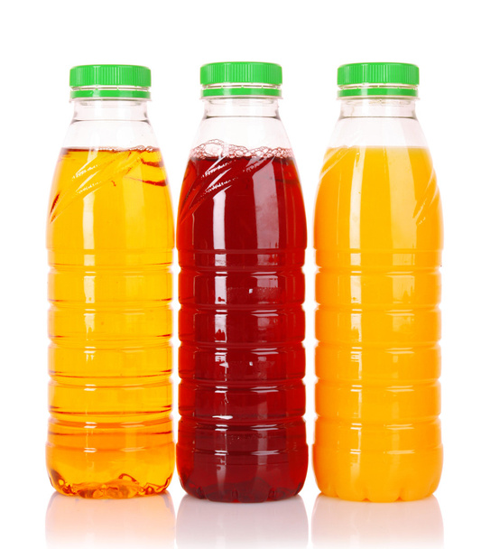 Bottles of juice on a white background - Foto, Bild