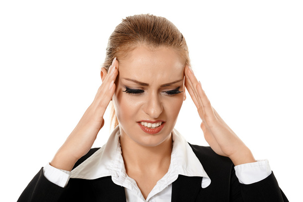 Businesswoman having a headache - Photo, Image