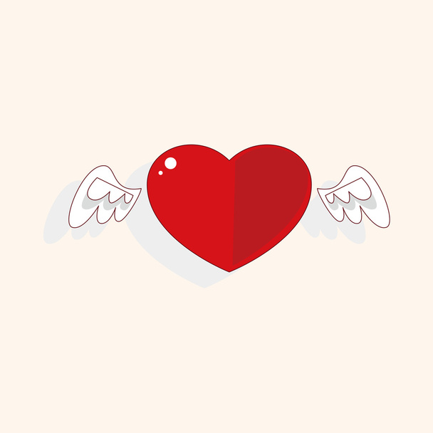 Ημέρα του Αγίου Βαλεντίνου αγάπη καρδιά θέμα στοιχεία - Διάνυσμα, εικόνα