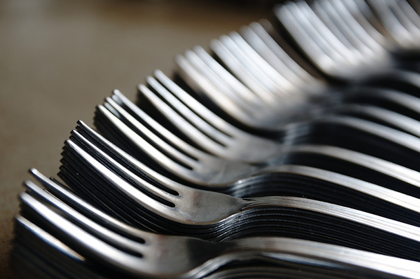 Forks on the kitchen counter. - Photo, Image