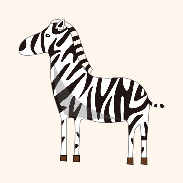 animal zebra cartoon theme elements - Vektor, obrázek