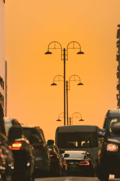 Астанинська дорога з заходом сонця 30 вересня 2023 року - Фото, зображення