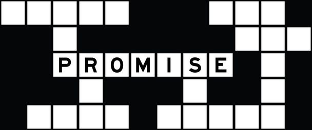 Alphabet letter in word promise on crossword puzzle background - Vector, Image