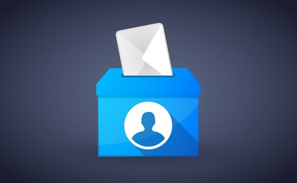 Votación azul con un avatar masculino
 - Vector, Imagen
