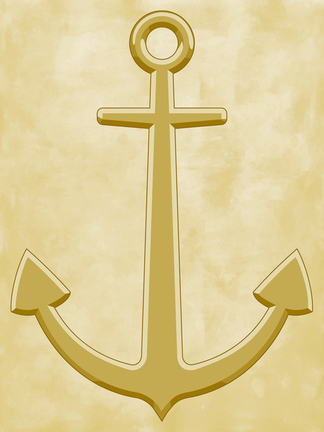 Anchor on vintage background - Vector, Image