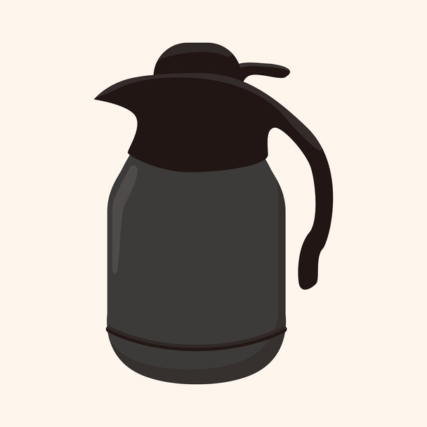 coffee kettle theme elements - Vektor, Bild