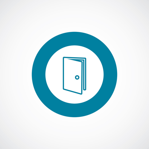 deur icon vet blauwe cirkel grens - Vector, afbeelding