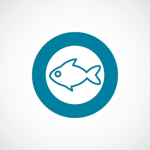 icono de pescado negrita borde círculo azul
 - Vector, imagen