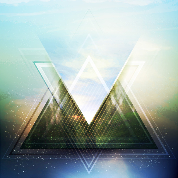 Abstract triangle future vector background - Vector, Image