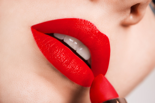 Slightly red lips - Foto, Imagem