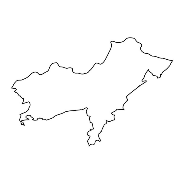 Orán provincia mapa, división administrativa de Argelia. - Vector, Imagen