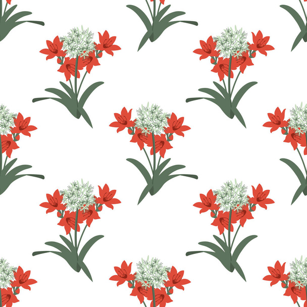 Motif vectoriel décoratif floral sans couture - Vecteur, image