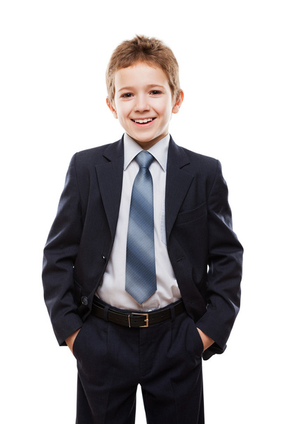 Smiling child boy in business suit - Fotó, kép