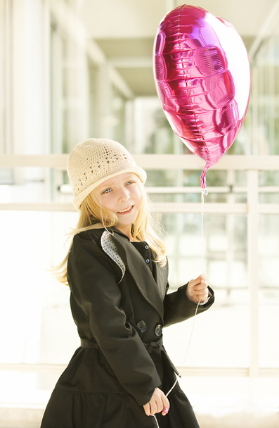 roztomilá dívka s balónky - Fotografie, Obrázek
