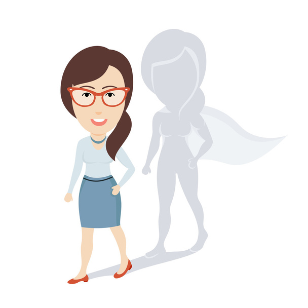 Super Business Woman - Vector, Image