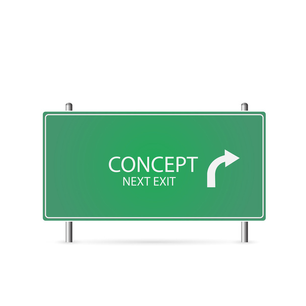 Concept Highway Sign - Vector, Image