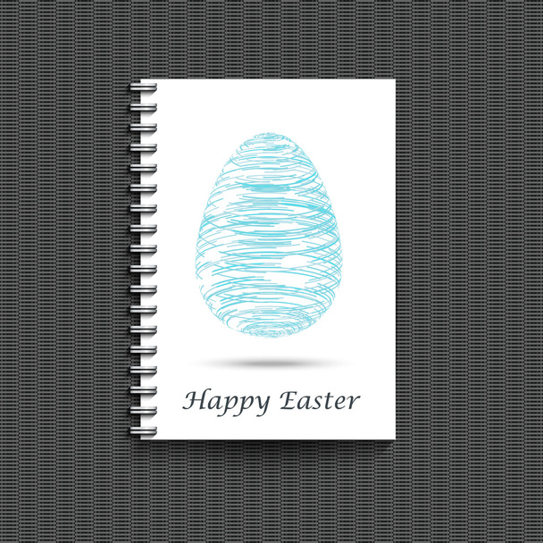 Notepad template with Easter  background.  - Vettoriali, immagini