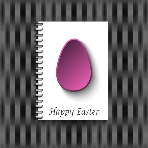 Notepad template with Easter  background.  - Vector, Imagen