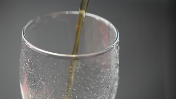 Beer is poured into a glass - Materiał filmowy, wideo
