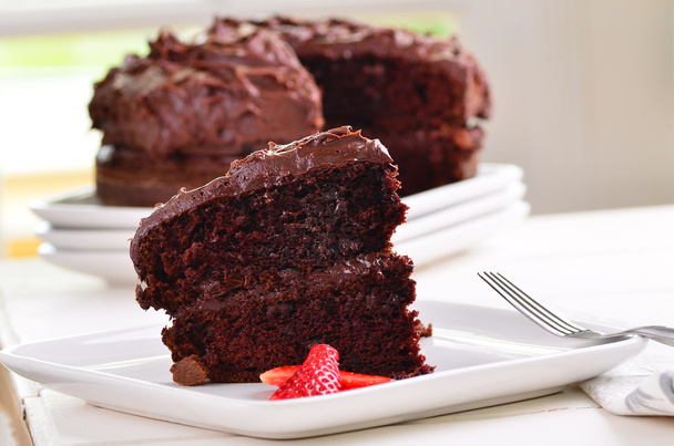 Gâteau au chocolat collant fait maison
 - Photo, image