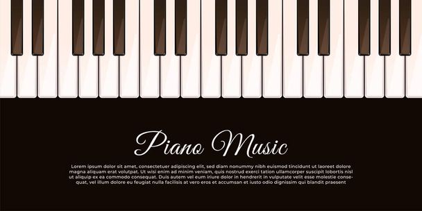 Fondo musical con ilustración de teclas de piano
.  - Vector, imagen