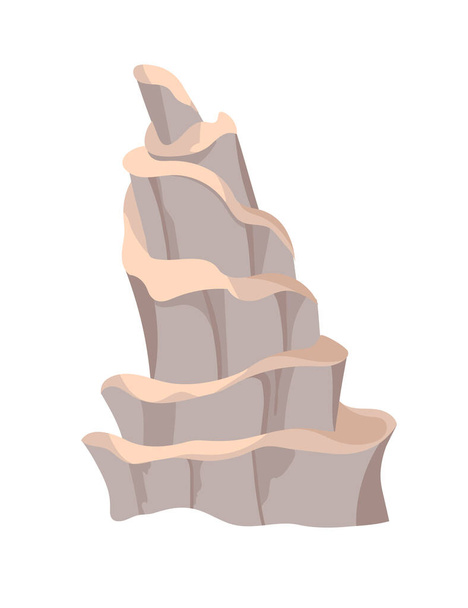 Luola kivi mineraali stalagmiitit sarake luonnollinen kasvu geologia muodostumat vektori kuva eristetty valkoisella pohjalla. - Vektori, kuva