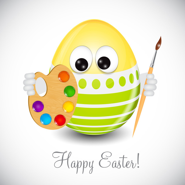 Beautiful Easter Egg Background Vector Illustration - Wektor, obraz