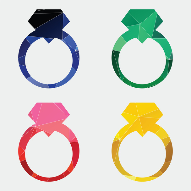 κοσμήματα δαχτυλίδι εικονίδιο αφηρημένη Triangl - Διάνυσμα, εικόνα