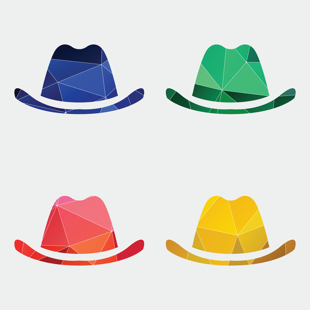 klassieke hoed pictogram abstracte Triangl - Vector, afbeelding