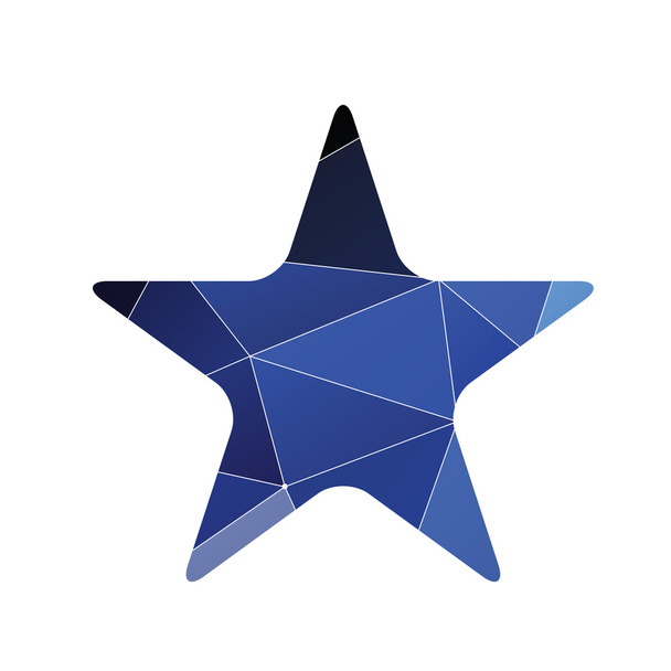 ikonu hvězdičky abstraktní trojúhelník - Vektor, obrázek