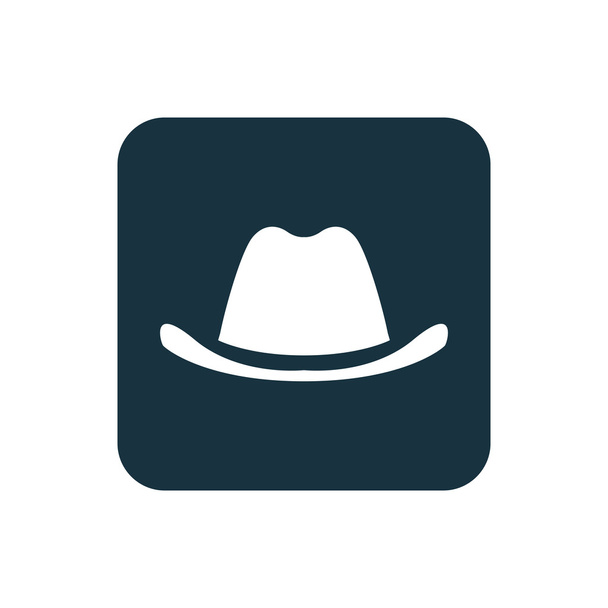 icône chapeau classique Bouton carrés arrondis
 - Vecteur, image